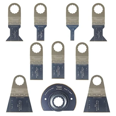Image of 10 x SabreCut SCK10BM Bi Metal Blades Compatible with Fein SuperCut and Festool Vecturo (Non StarLock) Oscillating Multitool Multi Tool Accessories