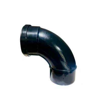 Image of 110MM Black Soil Pipe and Ring Seal Fittings Push Fit Single Socket 87.5 Bend Elbow
