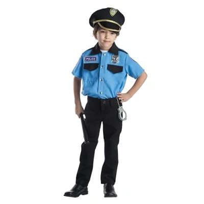 Image of Dress Up America Pretend Play Police Costumes Role and Sets for Kids Toddlers Costume Ups