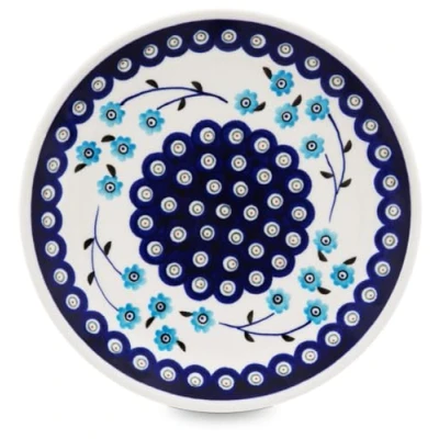 Image of Bunzlauer keramik Plate Diameter 19.5 cm Flat Breakfast Plate, Dinner Cake (Decor 453)