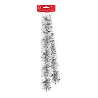 Image of 2m Luxury Thick Tinsel Christmas Tree Decoration Silver