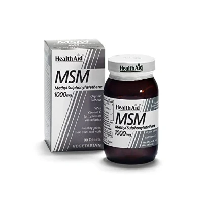 Image of HealthAid MSM 1000mg 90 Vegetarian Tablets