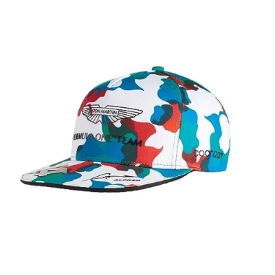 Image of Aston Martin Formula One Team 2023 Fernando Alonso Mexico GP Special Edition Baseball Cap Official Merchandise White/Blue/Red