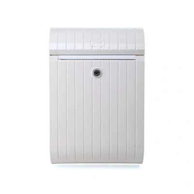 Image of TATAY Mailbox Piccolo, modern design, bright white color, made of tough plastic, anti UV, easy to maintain, ideal for installation in both single family homes and communities.