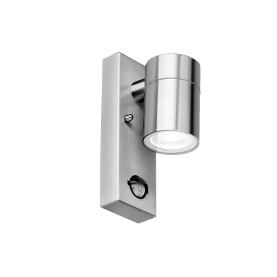 Image of Aurora PIR Down Wall Light Stainless Steel