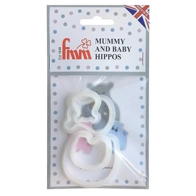 Image of FMM Hippo Mummy and Baby Cutters Set of 4