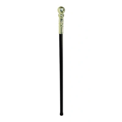Image of Bristol Novelty BA723G Cane with Gold Ball Handle, Unisex Adult, One Size