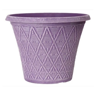 Image of Prism Decorative Round Planter Plant Flower Pot 12&quot; Purple Home &amp; Garden Indoor or Outdoor Use Bright Colour