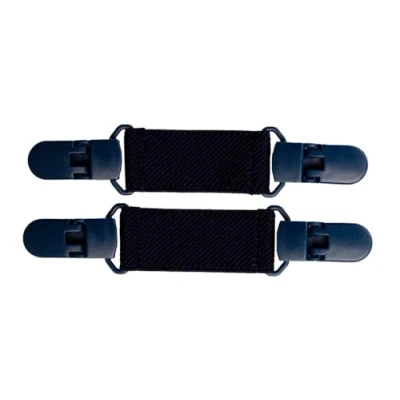 Image of Olata Women&#039;s Elasticated Cinch Clip/Cardigan Clip for Clothing Pack of 2. Navy Blue (Plastic Clips)