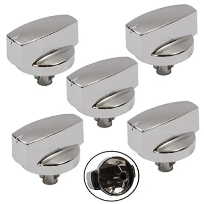 Image of Genuine Belling 444445412 444445413 1000DF Oven Cooker Knob Function Control Switch (Silver / Chrome, Pack of 5 Knobs)