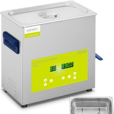 Image of ulsonix Ultrasonic Cleaner Bath Cleaning Machine LED Degas Function 6.5L 180W PROCLEAN 6.5S (Stainless Steel, 3 Transducers, 0 80C)
