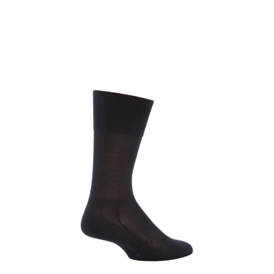 Image of Mens 1 Pair Falke Tiago Classic Fil d&#039;Ecosse Mercerised Cotton Socks Dark Navy 39 40