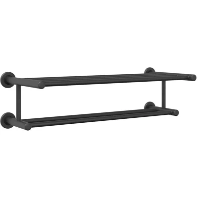Image of Towel Rack Black 61 x 23 17 cm Stainless steel vidaXL