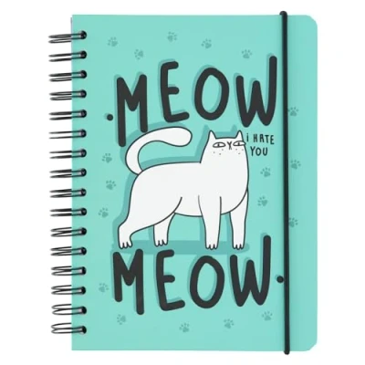 Image of Grupo Erik Meow A5 Notebook Bullet Journal Notebooks Notepads Notepad Dotted Gifts For Cat Lovers Stationery