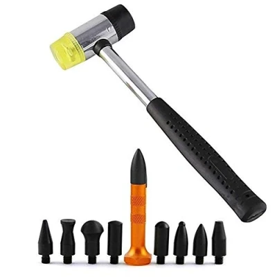 Image of GS Hand Tools 10pcs Paintless Dent Repair Kit Rubber Hammer Tap Down Hail Removal For Car Refrigerator Door