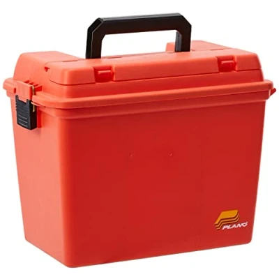 Image of PLANO Emergency Supply Box with Shelf,Storage Box, Molded Waterproof, Tackle Storage, Heavy Duty, Outdoor Storage
