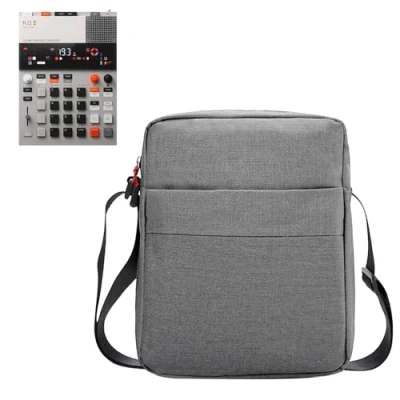Image of AJFHKJ Bag for Teenage Engineering K.O.II, Protective Pouch, Splashproof, EP 133 Sampler, Synthesizer, Drum Machine (Grey)