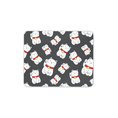 Image of Destination Vinyl ltd Lucky Cat Mouse Mat Pad Chinese Japanese Asian Charm PC Computer #8410