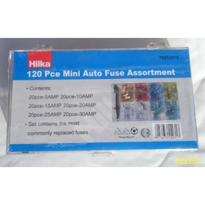 Image of Hilka 79552312 Mini Blade Fuse Set, 120 Piece