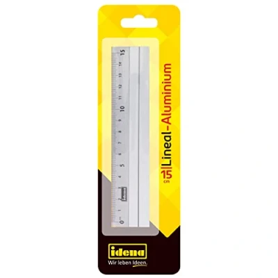Image of Idena 602121 Aluminium Ruler 15 cm Silver