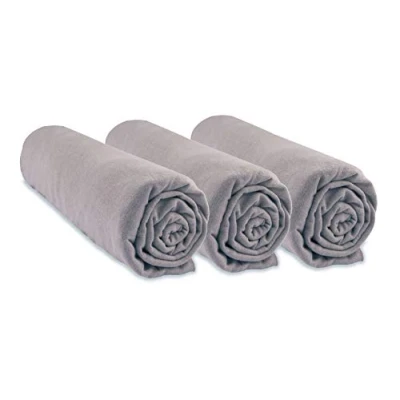 Image of Set of 3 Fitted Sheets 70 x 160 cm for Baby Cot 100% Organic Cotton Hazelnut Stretchy &amp; Breathable Healthy Sleep Brand Easy Dort GOTS Oeko Tex Certified Made in Europe