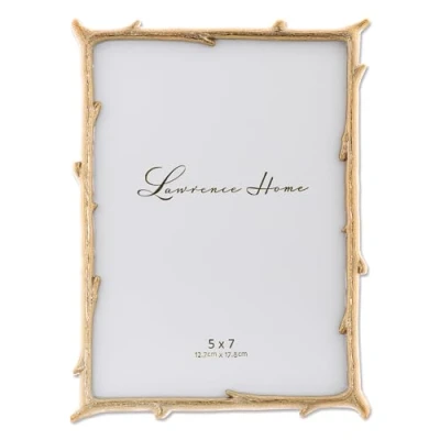 Image of Lawrence Frames 712557 5x7 Gold Metal Natural Branch Design Picture Frame