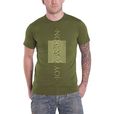 Image of Joy Division T Shirt Unknown Pleasures Blended Pulse Official Mens Green M