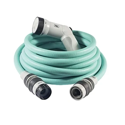 Image of FITT IKON 15m, Garden Water Hose for Irrigation, Extensible, Compact, Light and Ready to use, with Multi Jet Gun, Aquamarine