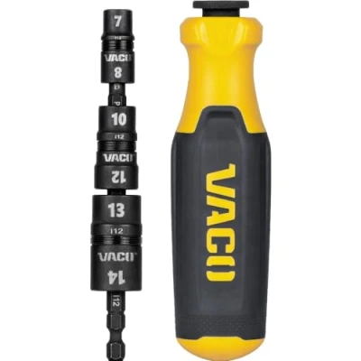 Image of VACO VAC1071 Impact Driver, 7 in 1 Metric Multi Bit Flip Socket Set with Handle, Magnetic, 6 Hex Sizes and 1/4 Inch Holder