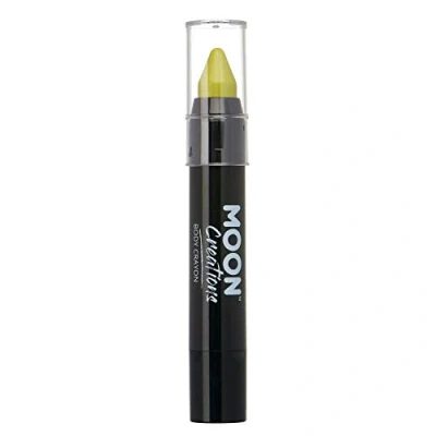 Image of Moon Creations Face Paint Stick Body Crayons Lime Green 3.2g Sweat Proof &amp; Water Resistant Cruelty Free, Made in UK For Kids, Adults, Fancy Dress, Festivals, Halloween