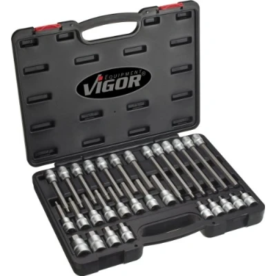 Image of Vigor V1919 Screwdriver Socket Set for Inside Hexagon, 1/2&quot;