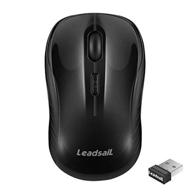Image of Wireless Mouse for Laptop Silent Cordless 2.4G USB Mini Mouse, Optical Ambidextrous Computer Mobile 1600DPI with 3 Adjustable Levels Windows 10/8/7/XP/Mac/Macbook Pro/Air/HP/Lenovo