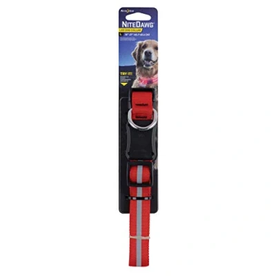Image of Nite Ize Unisex&#039;s Dawg Led Dog Collar, Red, Large