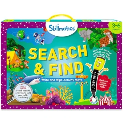 Image of Skillmatics Preschool Learning Activity Search and Find Educational Game, Perfect for Kids, Toddlers Who Love Toys, Art Craft Activities, Gifts Girls Boys Ages 3, 4, 5, 6