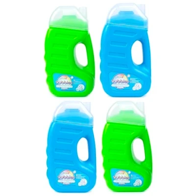 Image of abeec 1.8 Litre Bubble Solution x4 Pack, 4 Bottles of Giant Mixture Bubbles For Kids Outdoor Assorted Colours