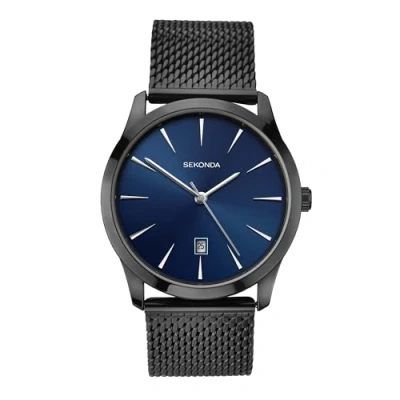 Image of Sekonda Men&#039;s Malmo 42mm Quartz Watch with Analogue Display Date Window and Stainless Steel Bracelet 50M Water Resistance