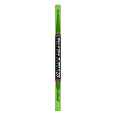Image of NYX Professional Makeup Eyebrow Pencil, Nano Precision Brows, Smudge Proof Formula, Up to 16H Wear, Blade &amp; Shade, Black, 1 count