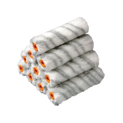 Image of Stanley Medium Pile Silver Stripe Sleeve 100mm (4in) 10 Pack STASTRMGR10