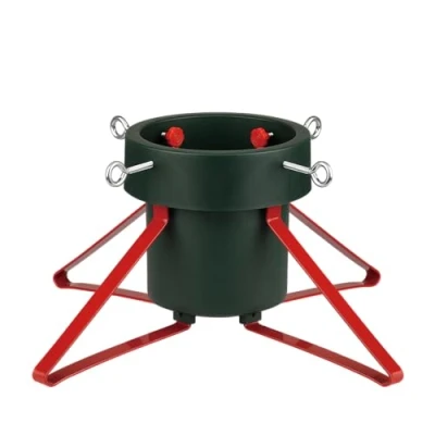 Image of SWL Christmas Tree Stand Real Metal Base Plastic Heavy Duty, Fits Trees up to 2m Tall Trunk, Diameter 11cm (Medium)