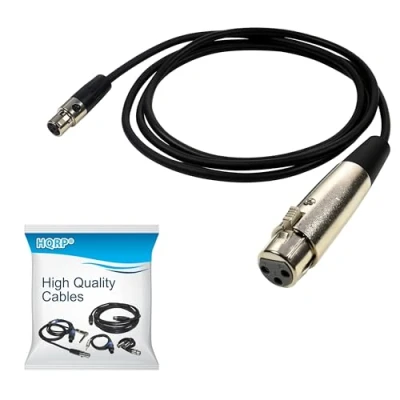 Image of HQRP 4 Pin Mini Connector (TA4F) to XLR(F) Microphone Adapter Cable for Shure BLX/FP/SLX/ULX S/UHF R/Axient Wireless Systems plus Coaster