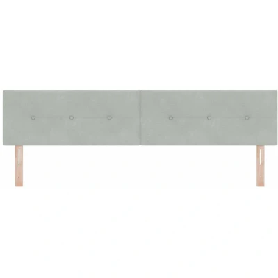 Image of vidaXL Headboard Button Tufted Light Grey 200 cm Velvet