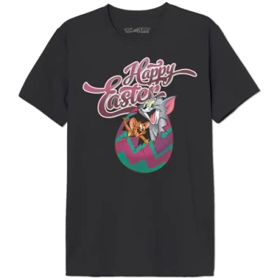 Image of Tom&amp;Jerry Men&#039;s Metomjets010 T Shirt, Black, L