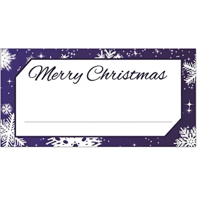 Image of 50 Blue Xmas Table Place Card Name Settings Christmas Snowflake Dinner Party Fun by Range Wholesale