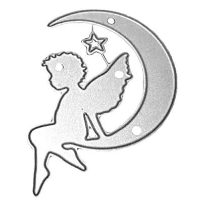 Image of U horizon Angle on Moon Cutting Dies, DIY Scrapbooking Metal Embossing Stencil Template Mold for Album Paper Card Art Craft