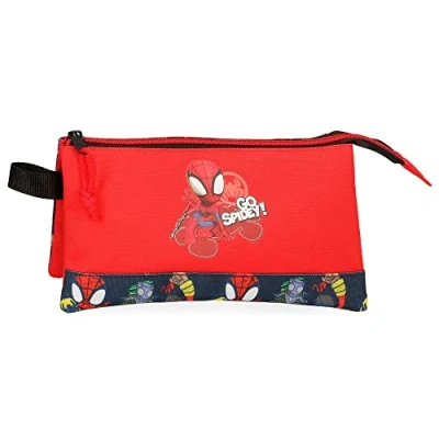 Image of Marvel Go Spidey Triple Case Red 22x12x5 cm Polyester, red,