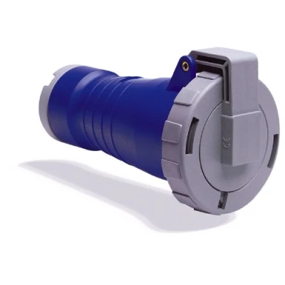 Image of MK Commando K9124 16A 2P+E 200 250V Connector (IP67) Blue