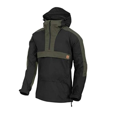 Image of Helikon Tex WOODSMAN ANORAK JACKET DuraCanvas Black/Taiga Green S/Regular
