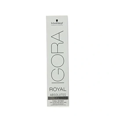 Image of SCHWARZKOPF IGORA ROYAL ABSOLUTES SILVER WHITE PERMANENT HAIR DYE 60ml SLATE GREY