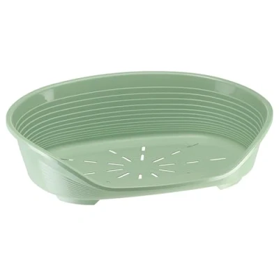 Image of Ferplast Dog Bed Cat Medium Size Plastic Washable Breathable and Non slip Siesta Deluxe, 62 x 41 xh 23.5 CM, Green