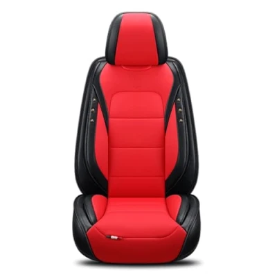 Image of NOBQUA Car Seat Covers Premium Waterproof Leather Cushion, Universal Accessories Fit SUV Truck Sedan, Automotive Vehicle Auto Interior Protector Full Set, 5 Front and Rear Cover Sets